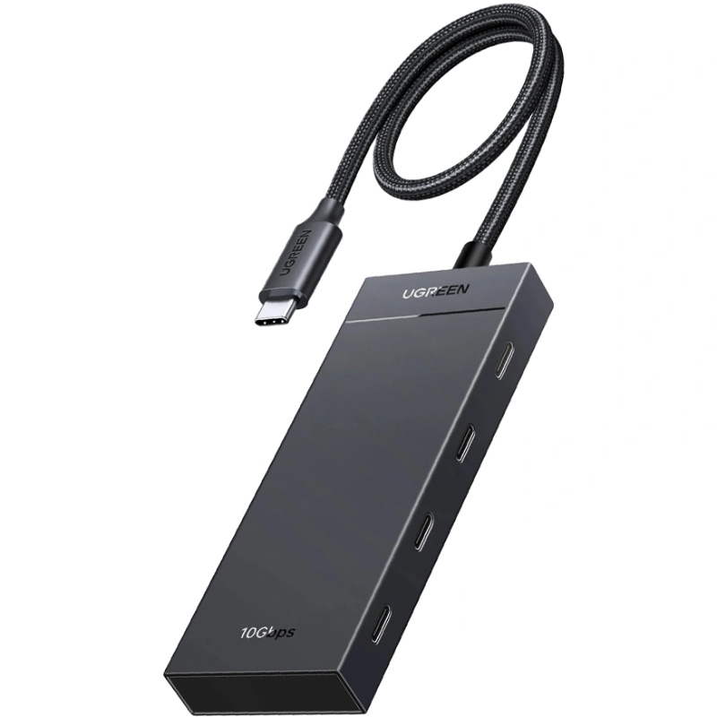 Хаб USB 3.2 Type-C - 4хUSB-C 3.2 Gen2 10Gbps PD 100W Black CM806 Ugreen (55334) на малюнкі №1