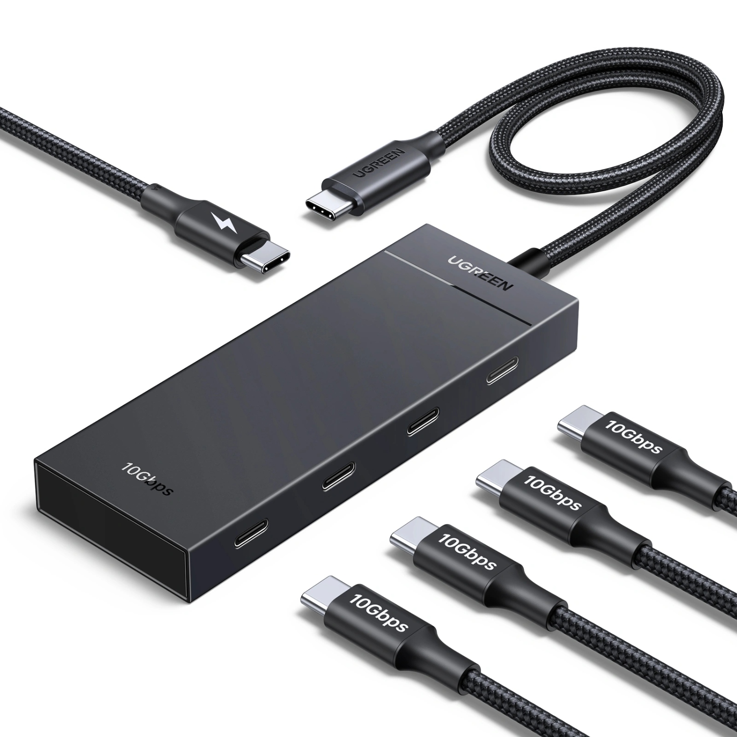 Хаб USB 3.2 Type-C - 4хUSB-C 3.2 Gen2 10Gbps PD 100W Black CM806 Ugreen (55334) на малюнкі №2