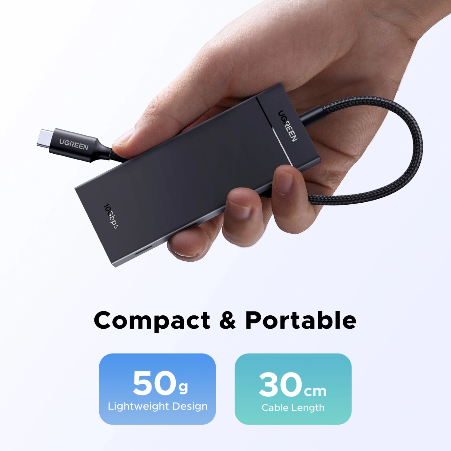 Хаб USB 3.2 Type-C - 4хUSB-C 3.2 Gen2 10Gbps PD 100W Black CM806 Ugreen (55334) на малюнкі №5