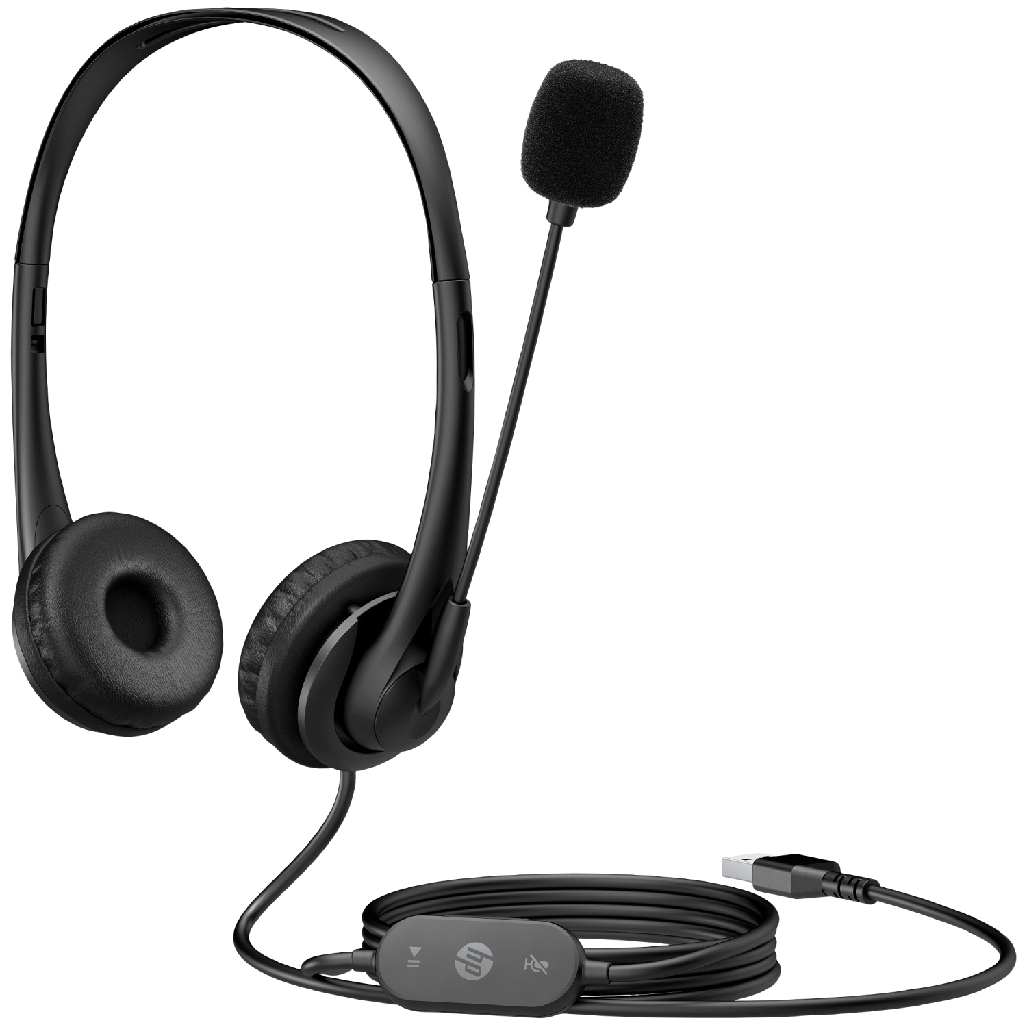 Гарнітура HP Stereo G2 USB, bulk чорна (428K6AA) Чорний на малюнкі №1