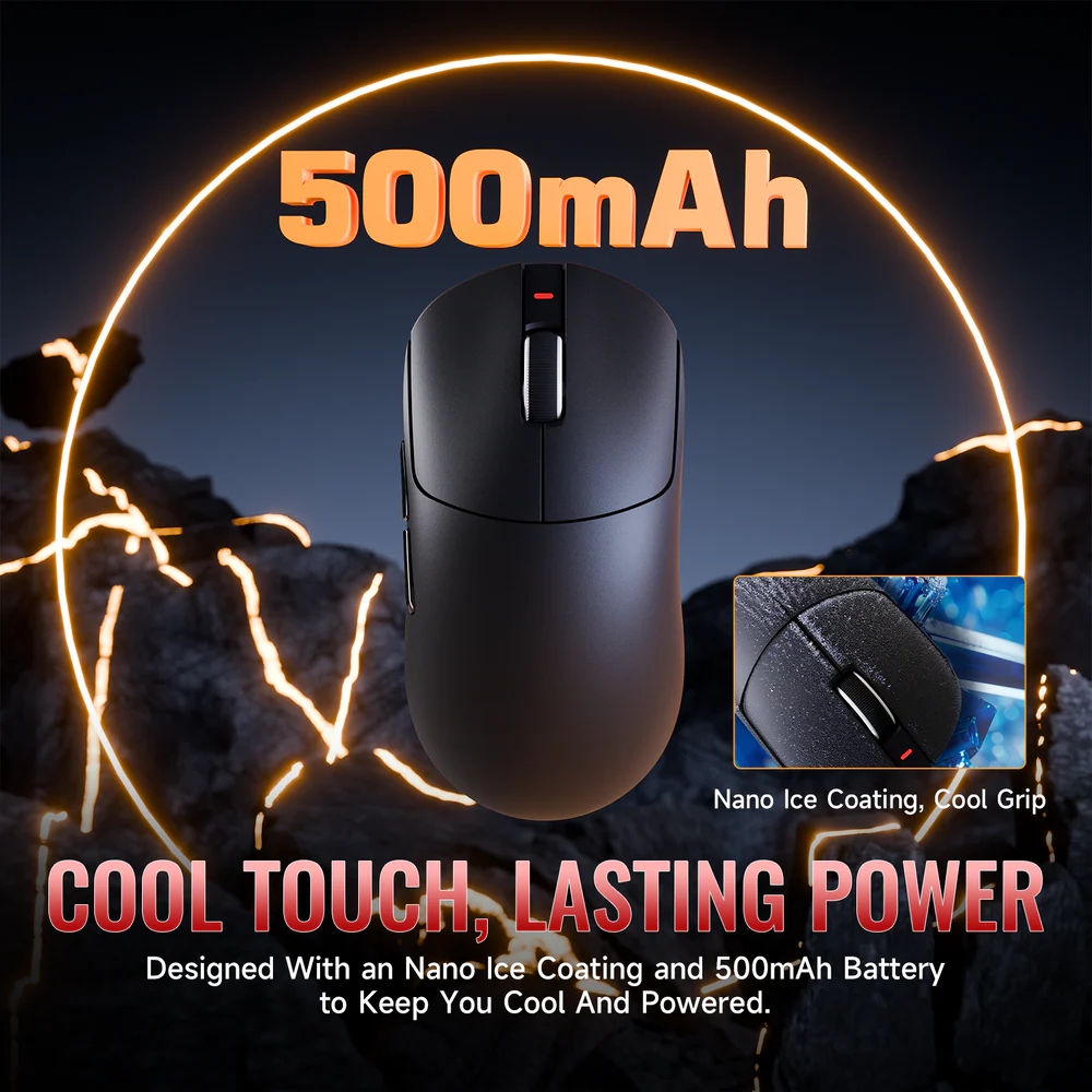 Мишка Attack Shark X8 ULTRA, Wireless/Bluetooth, 42000dpi. (PAW3950MAX), 6кн, Black (X8ULTRAB_AS) Чорний на малюнкі №7