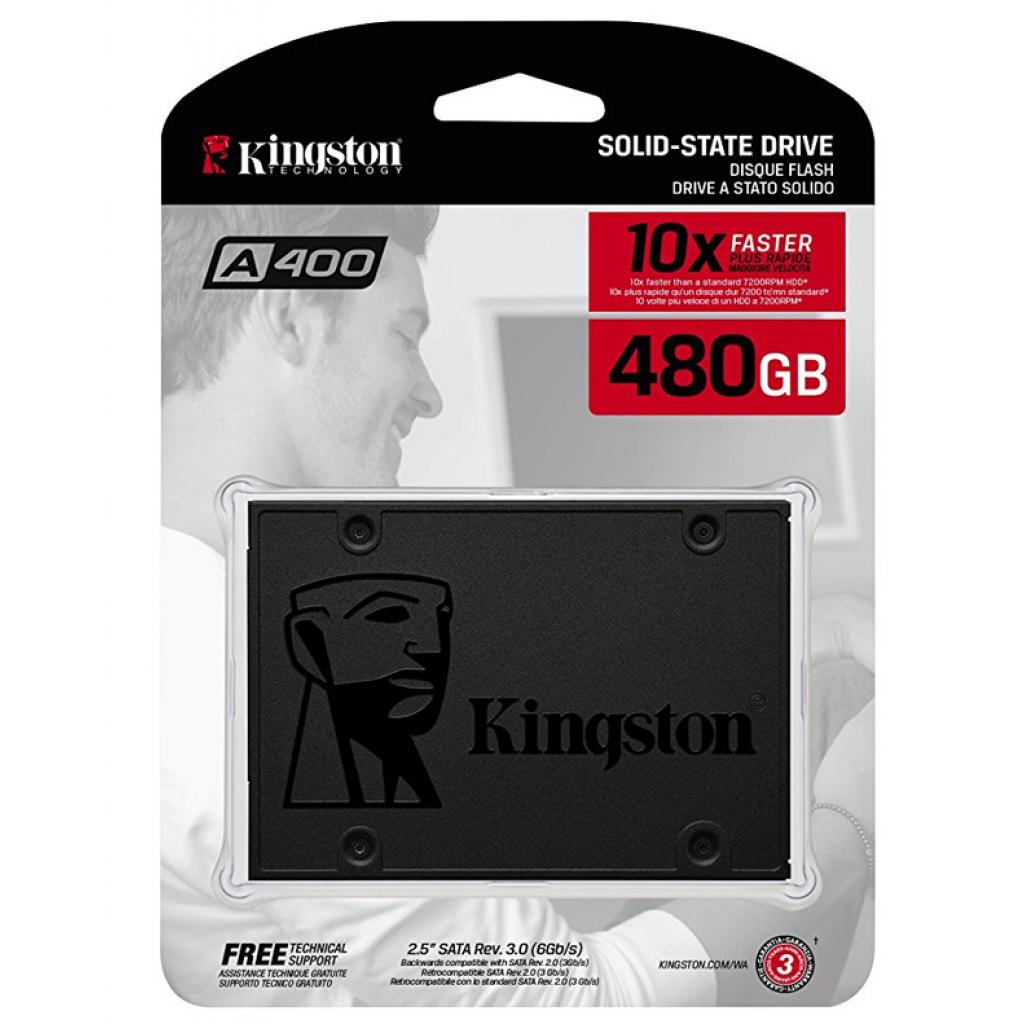 SSD 480Gb Kingston SSDNow A400 SATA III 2.5 (SA400S37/480G#) на малюнкі №5