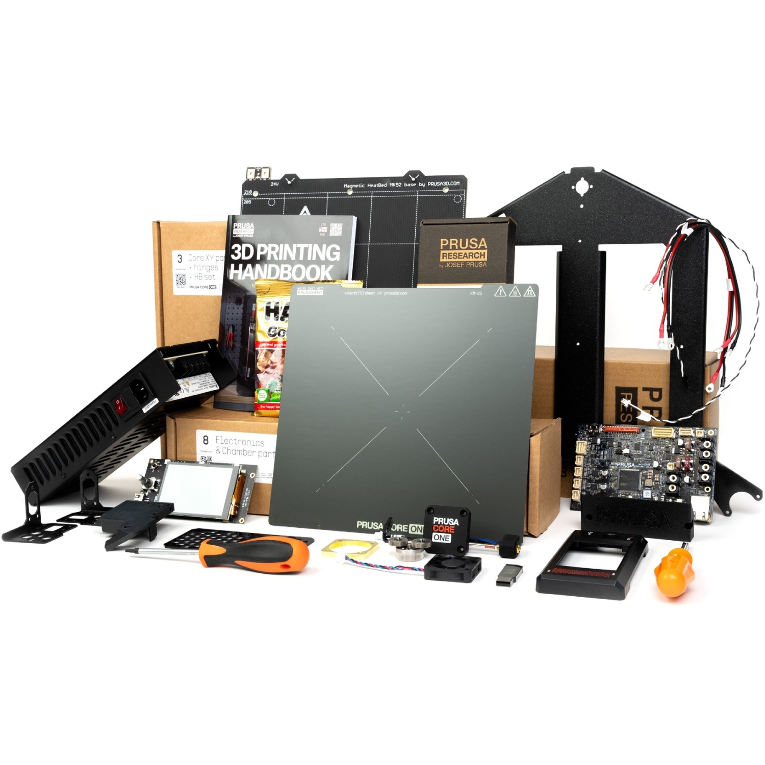 Принтер 3D Prusa CORE One+ KIT (FDM 1.75mm 250x220x270 mm USB Ethernet WiFi чорний) DIY kit (PR-15277) на малюнкі №4