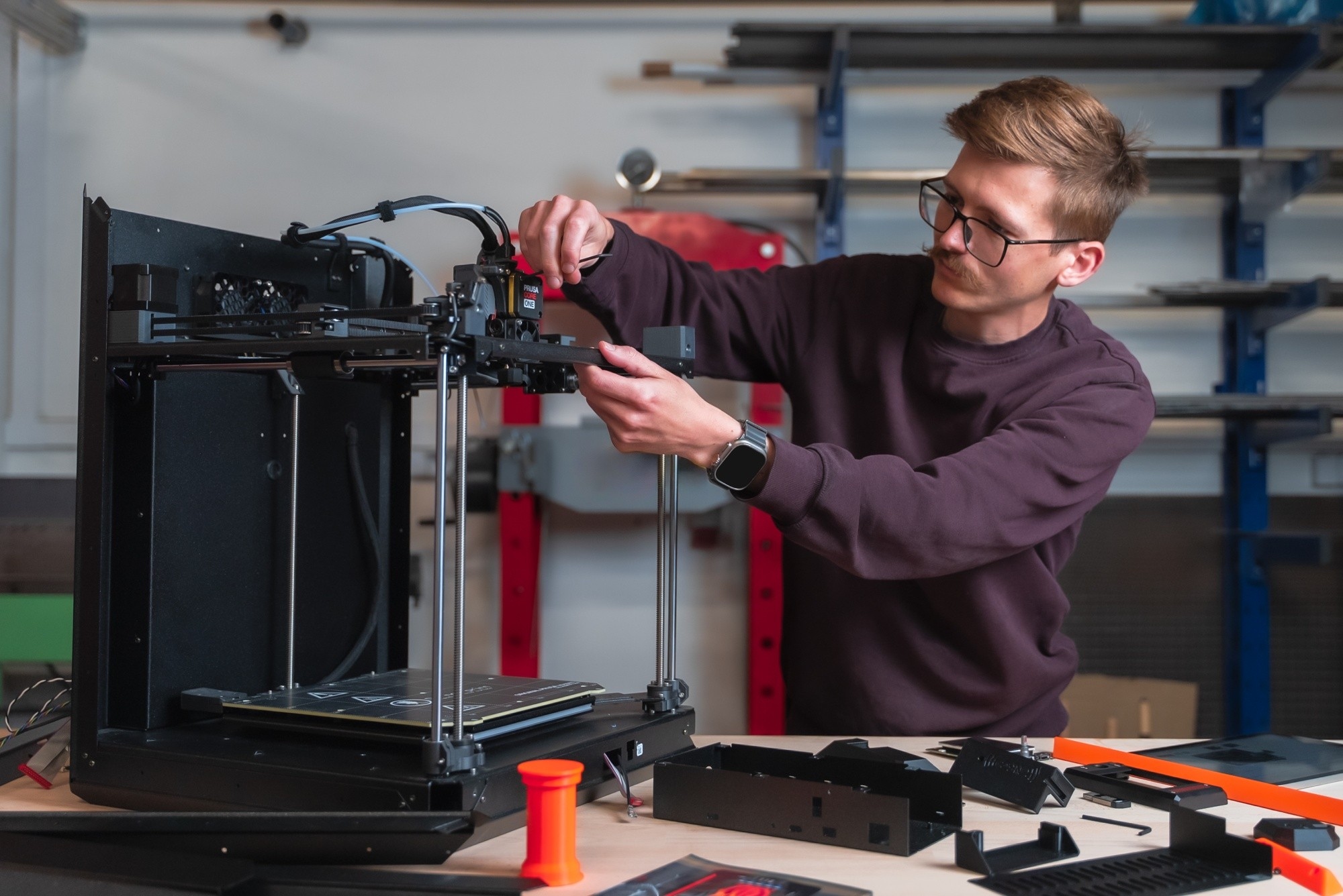 Принтер 3D Prusa CORE One+ KIT (FDM 1.75mm 250x220x270 mm USB Ethernet WiFi чорний) DIY kit (PR-15277) на малюнкі №6