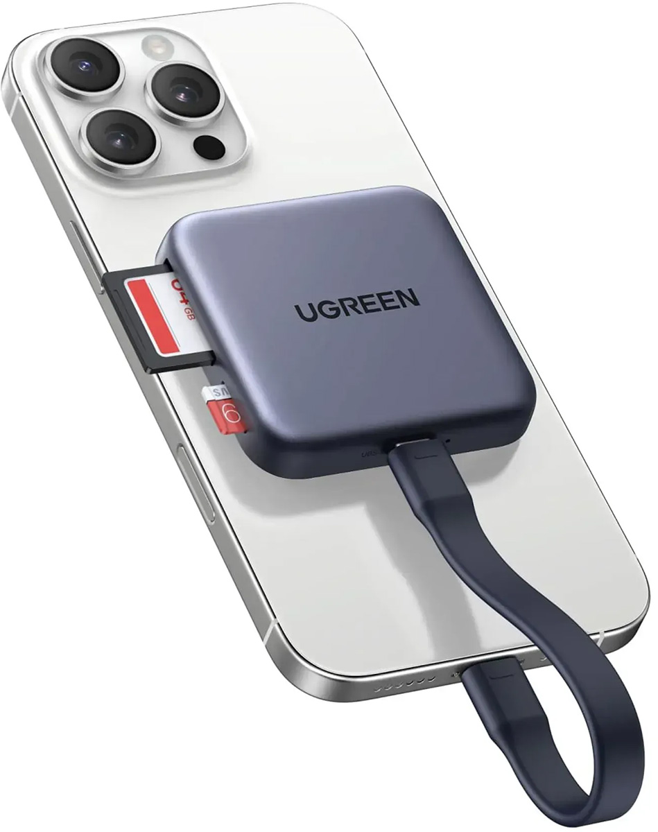 Card Reader USB 3.2 Magnetic, USB-C SD/MicroSD UHS-II 312 МБ/с PD 100W CM898 Ugreen (65095) на малюнкі №4