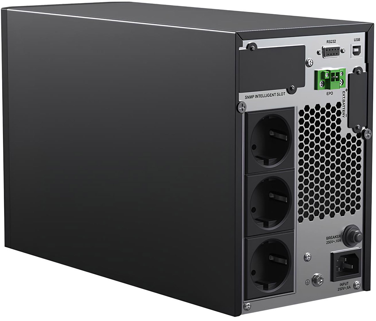ДБЖ Marsriva MR-US2K, 2кВА/2кВт, Smart Online UPS, 2kVA, Shuko, 4*12V/9Ah (MR-US2K) на малюнкі №3