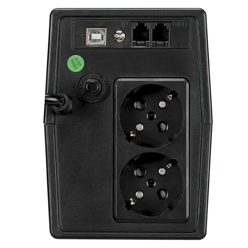 ДБЖ FSP iFP-800, 800ВА/480Вт, Lin-Int, LCD (дисплей), Schuko*2, USB, Black (PPF4802003) на малюнкі №3