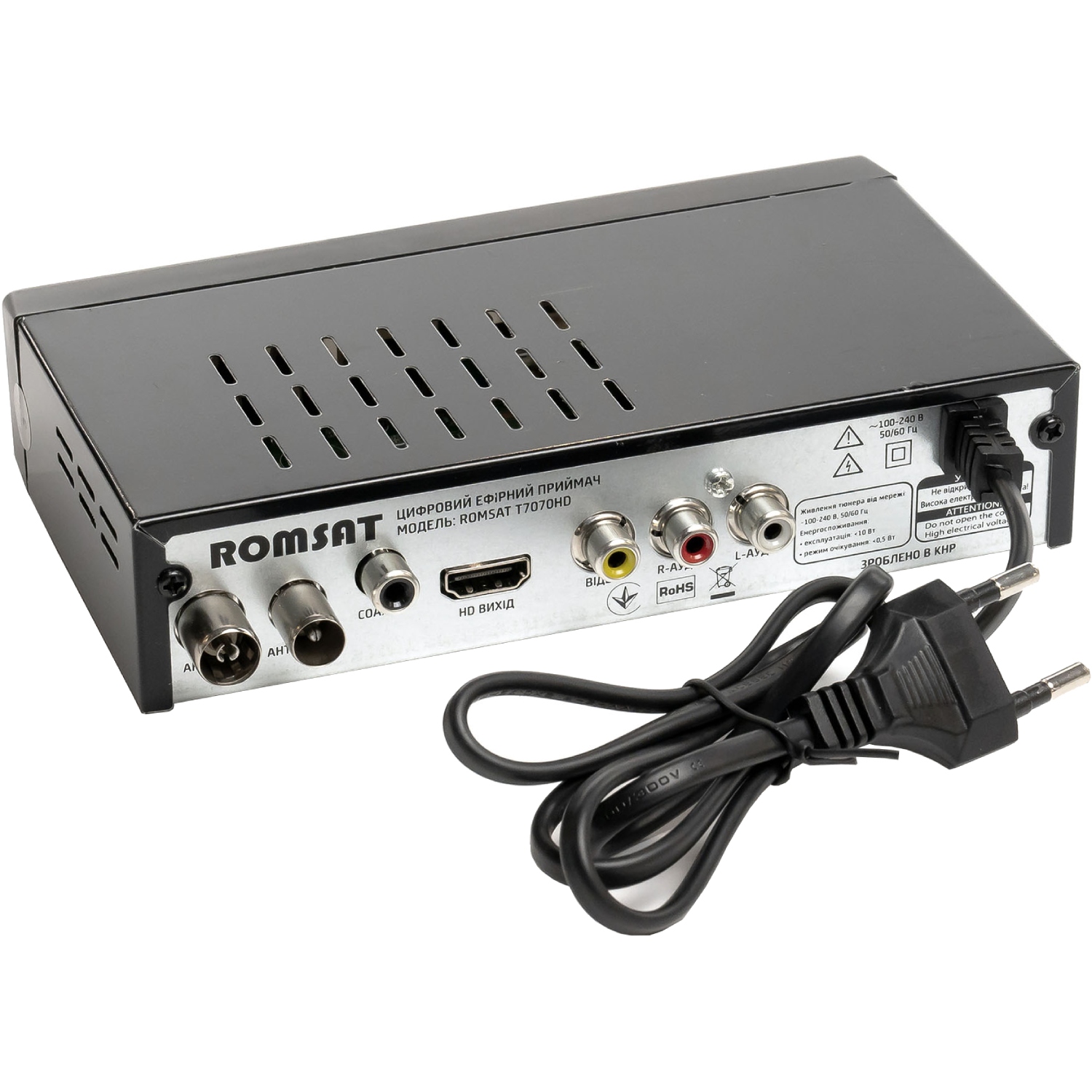 TV Тюнер Romsat T7070HD, DVB-T2, пульт ДУ (T7070HD) на малюнкі №4