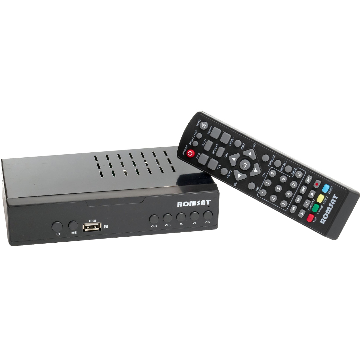 TV Тюнер Romsat T7070HD, DVB-T2, пульт ДУ (T7070HD) на малюнкі №6