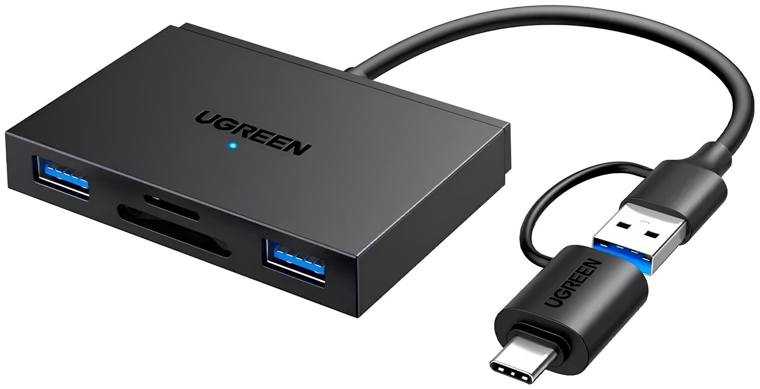 Card Reader USB 3.0 4-in-1,OTG USB-C/USB-A, SD/TF, 4-in-1 CM812 Ugreen (45167) на малюнкі №1