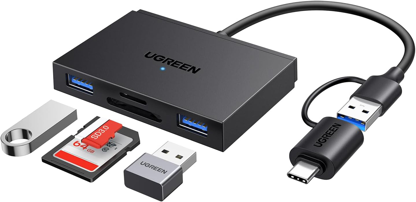 Card Reader USB 3.0 4-in-1,OTG USB-C/USB-A, SD/TF, 4-in-1 CM812 Ugreen (45167) на малюнкі №2