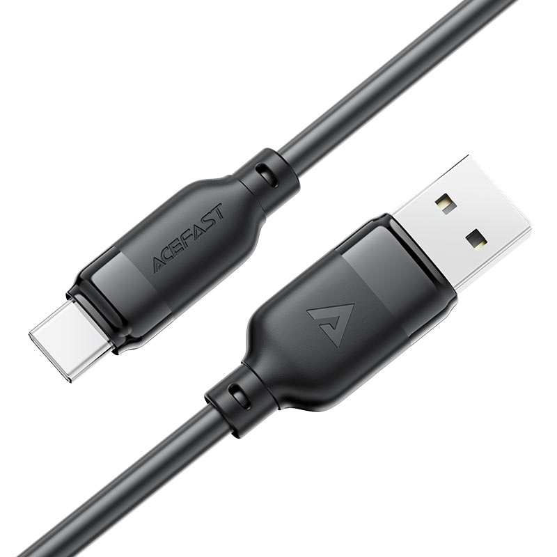 Кабель USB 2.0 AM-Type-C M, 1,2 м, 60W TPE C16-04 Acefast (6974316283812) Чорний на малюнкі №3