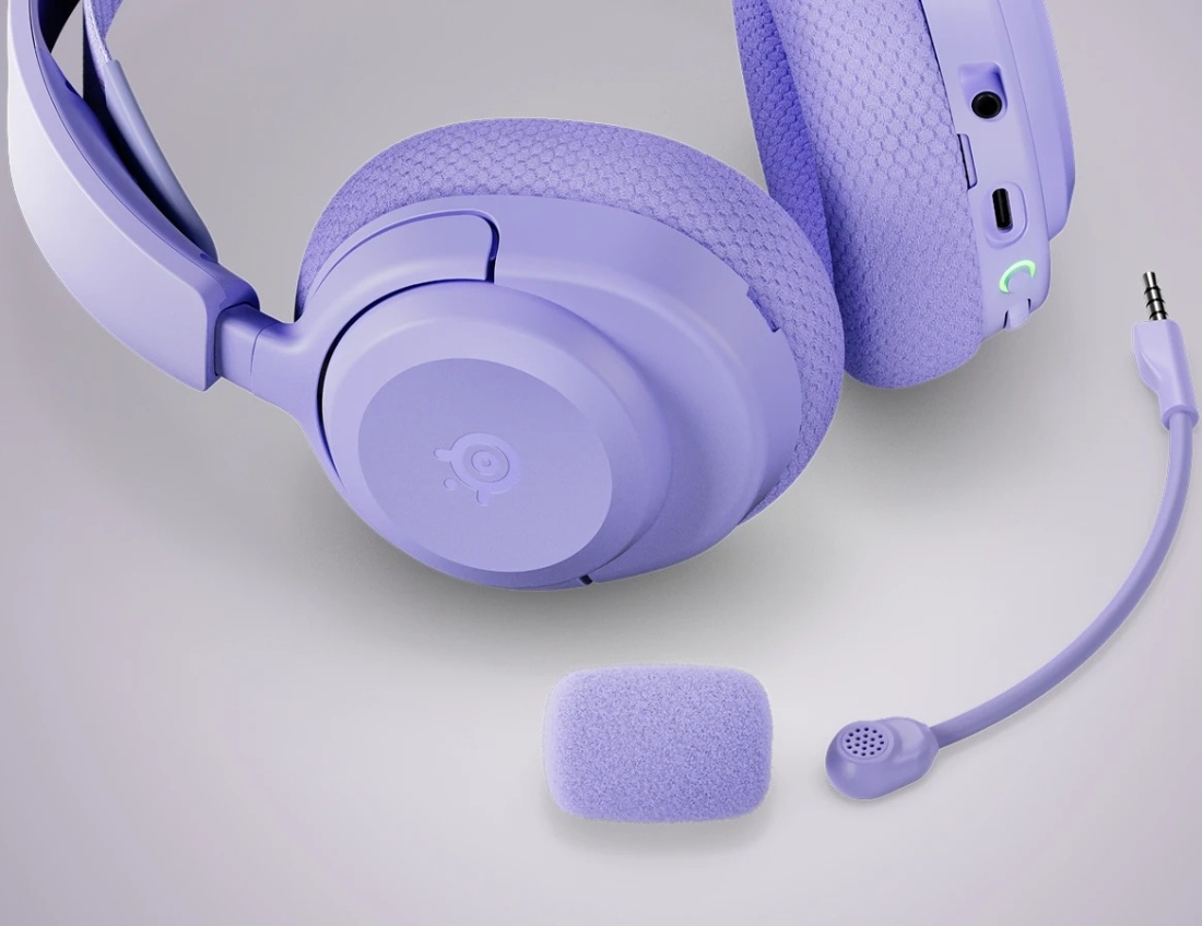 Ігрова гарнітура SteelSeries Arctis Nova 3 Wireless for PC MultiPlatform Lavender (61778) бузковий на малюнкі №4