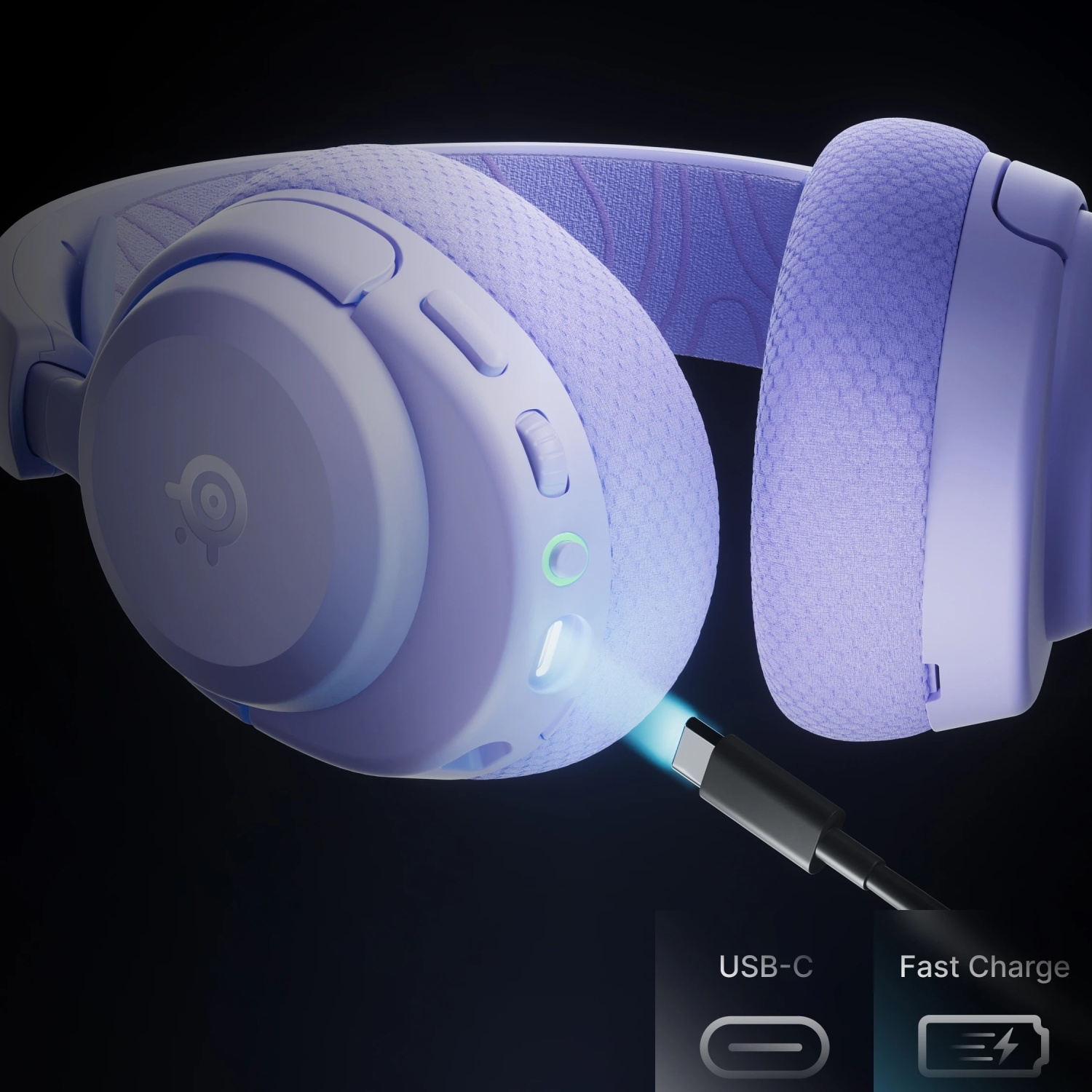 Ігрова гарнітура SteelSeries Arctis Nova 3 Wireless for PC MultiPlatform Lavender (61778) бузковий на малюнкі №5