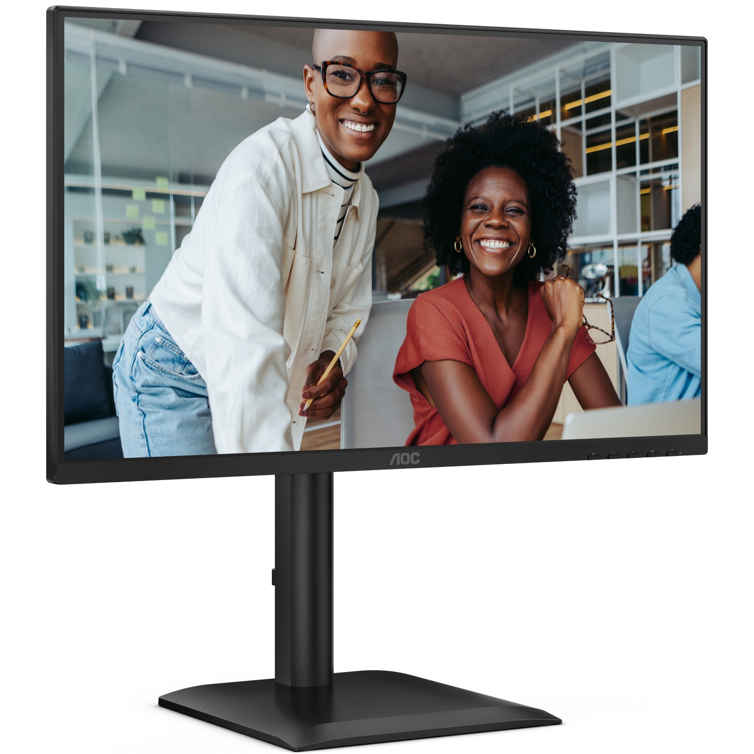 TFT 23.8 AOC 24E4U, IPS, 120Гц, HDMI, DP,USB-hub, HAS, Pivot, колонки (24E4U) Чорний на малюнкі №2