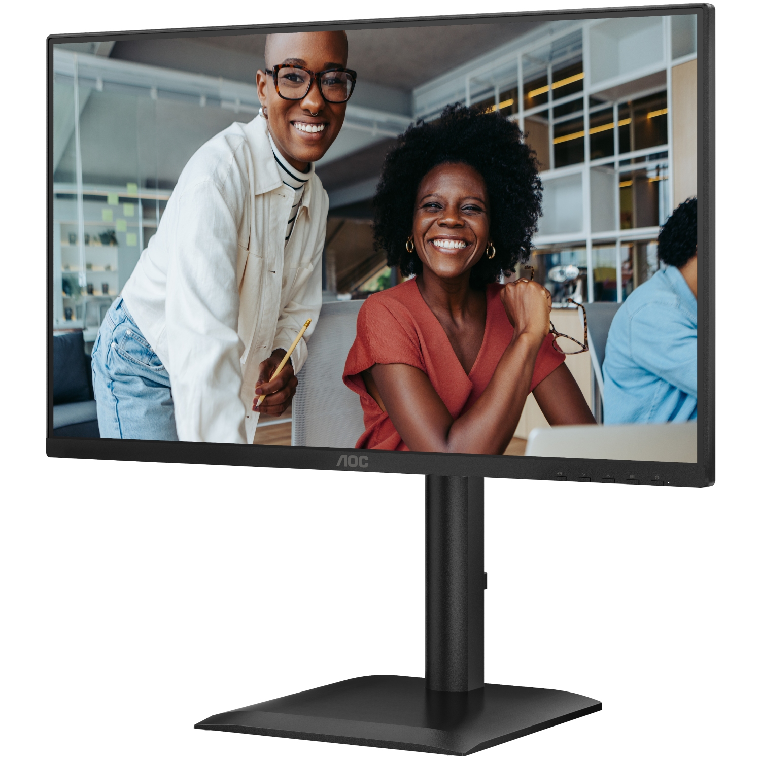 TFT 23.8 AOC 24E4U, IPS, 120Гц, HDMI, DP,USB-hub, HAS, Pivot, колонки (24E4U) Чорний на малюнкі №3