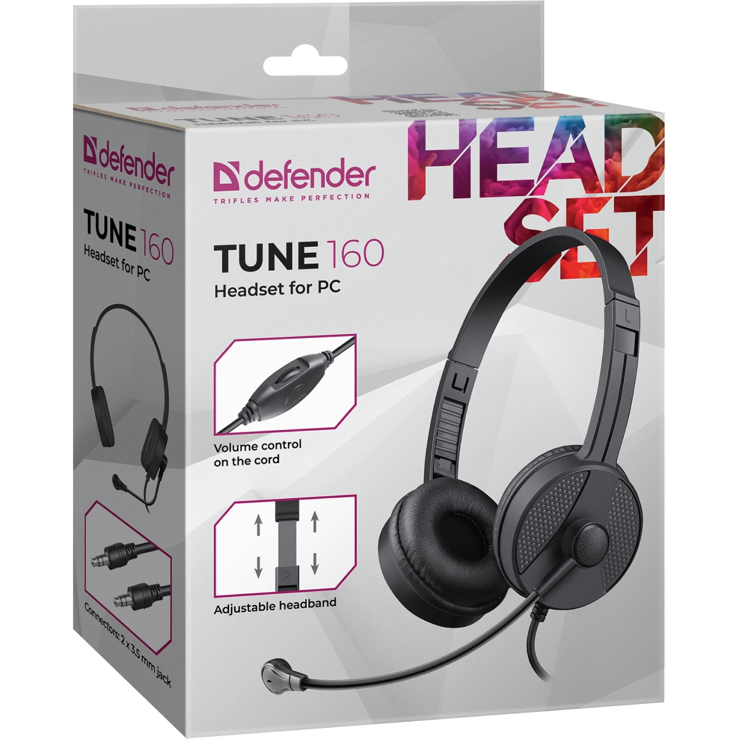 Гарнітура Defender Tune 160 2x3,5мм, 1,8м, чорна (63164) на малюнкі №8