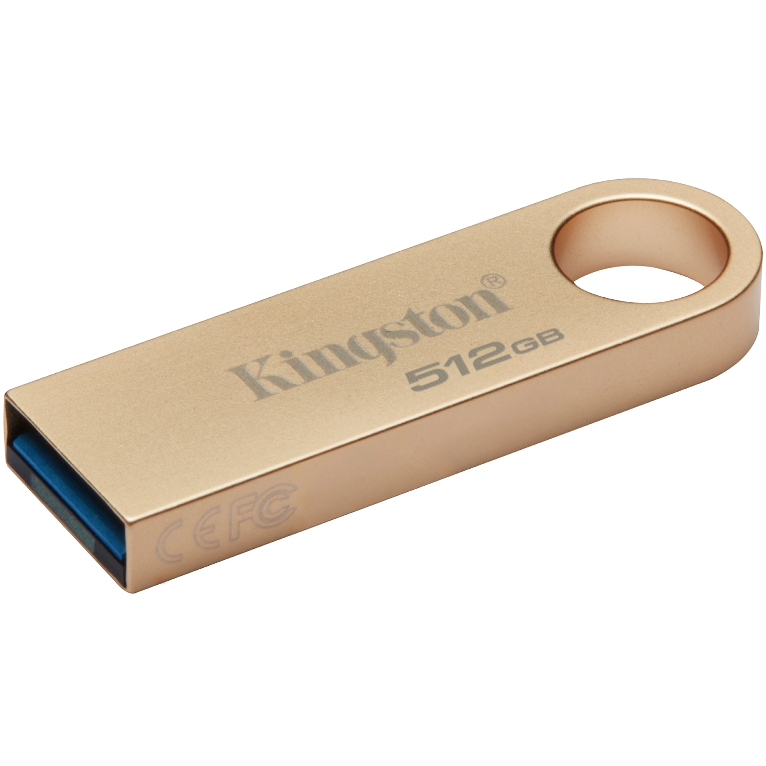 USB Flash Kingston 512B USB 3.2 G3 SE9, Metal/Gold, Retail (DTSE9G3/512GB#) золотистий на малюнкі №2