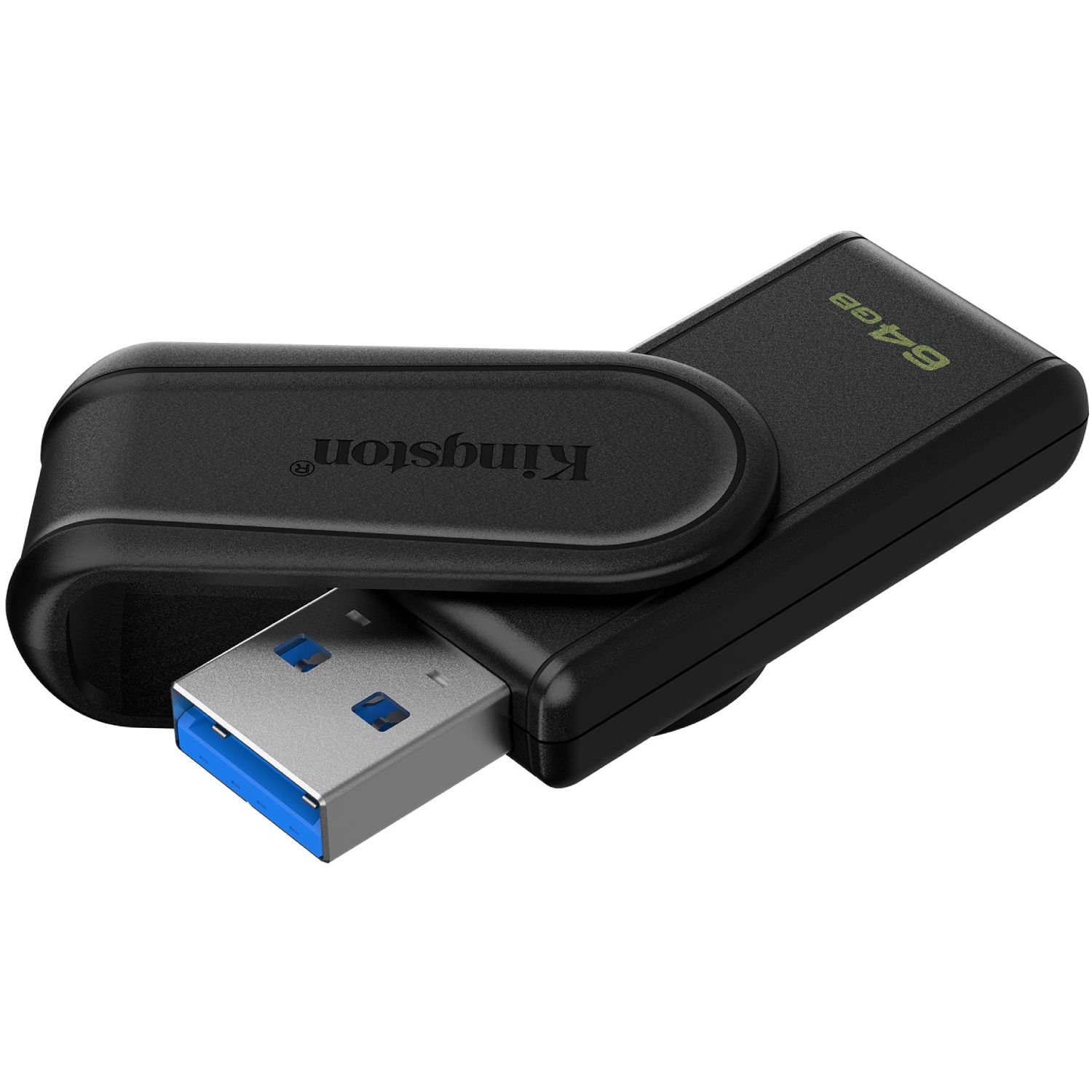 USB Flash Kingston 64GB USB 3.2 Gen1 DataTraveler Exodia S Black, Retail (DTXS/64GB#) Чорний на малюнкі №2
