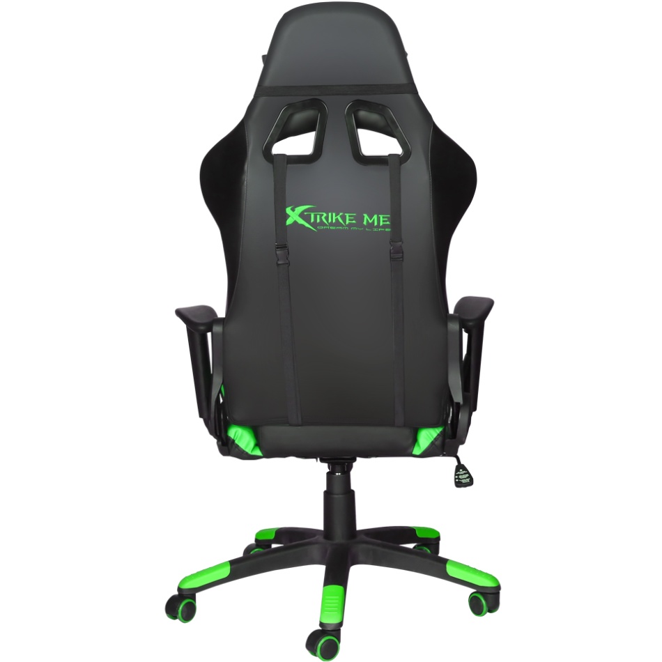 Крісло ігрове XTRIKE ME Advanced Gaming Chair GC-905, 50мм, чорно-зелене (GC-905GN) Чорний + зелений на малюнкі №2