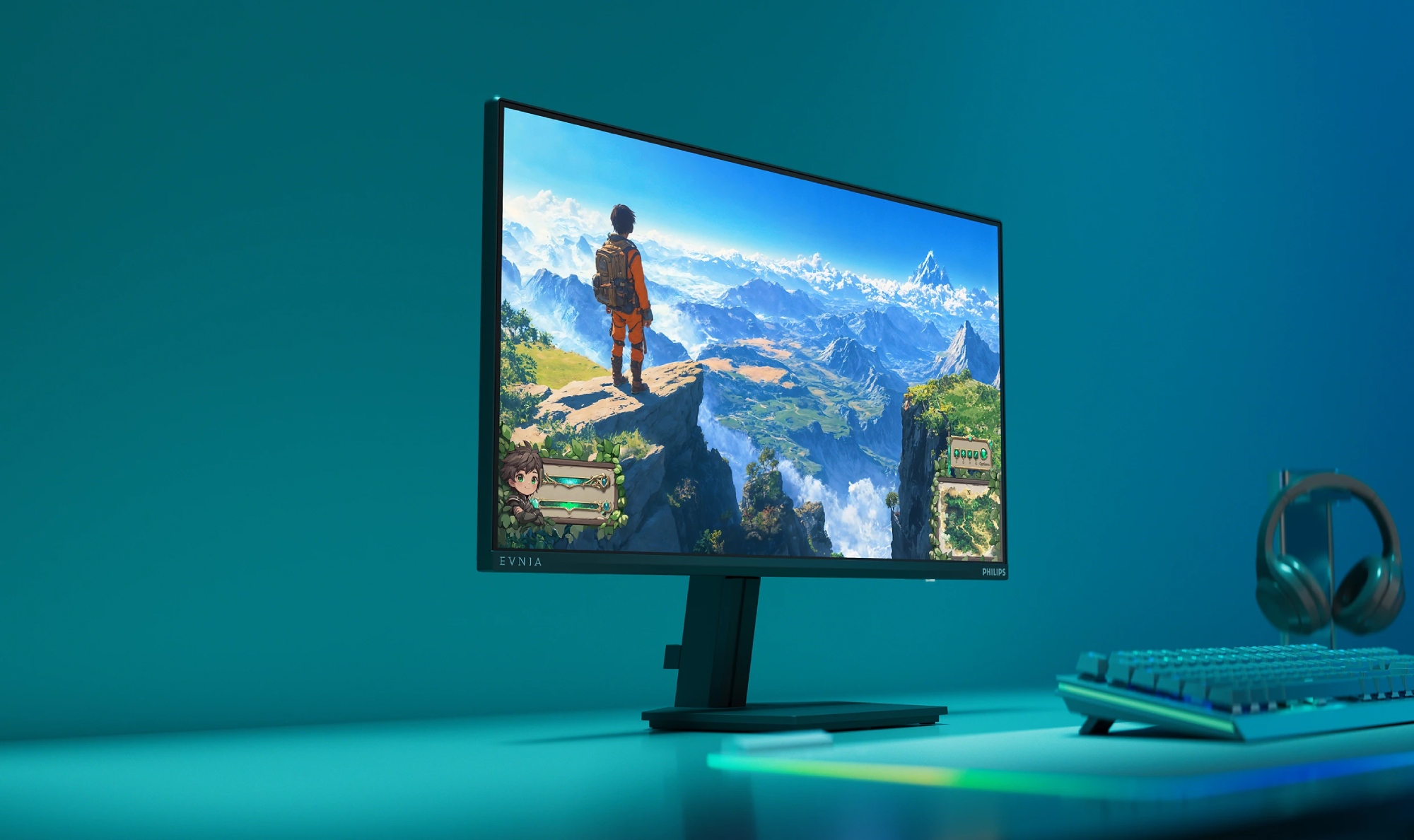 TFT 23.8 Philips 24M2N3200NF, IPS, 144Гц, HDMI, DP, чорно-сірий (24M2N3200NF/00) чорний з сірим на малюнкі №7