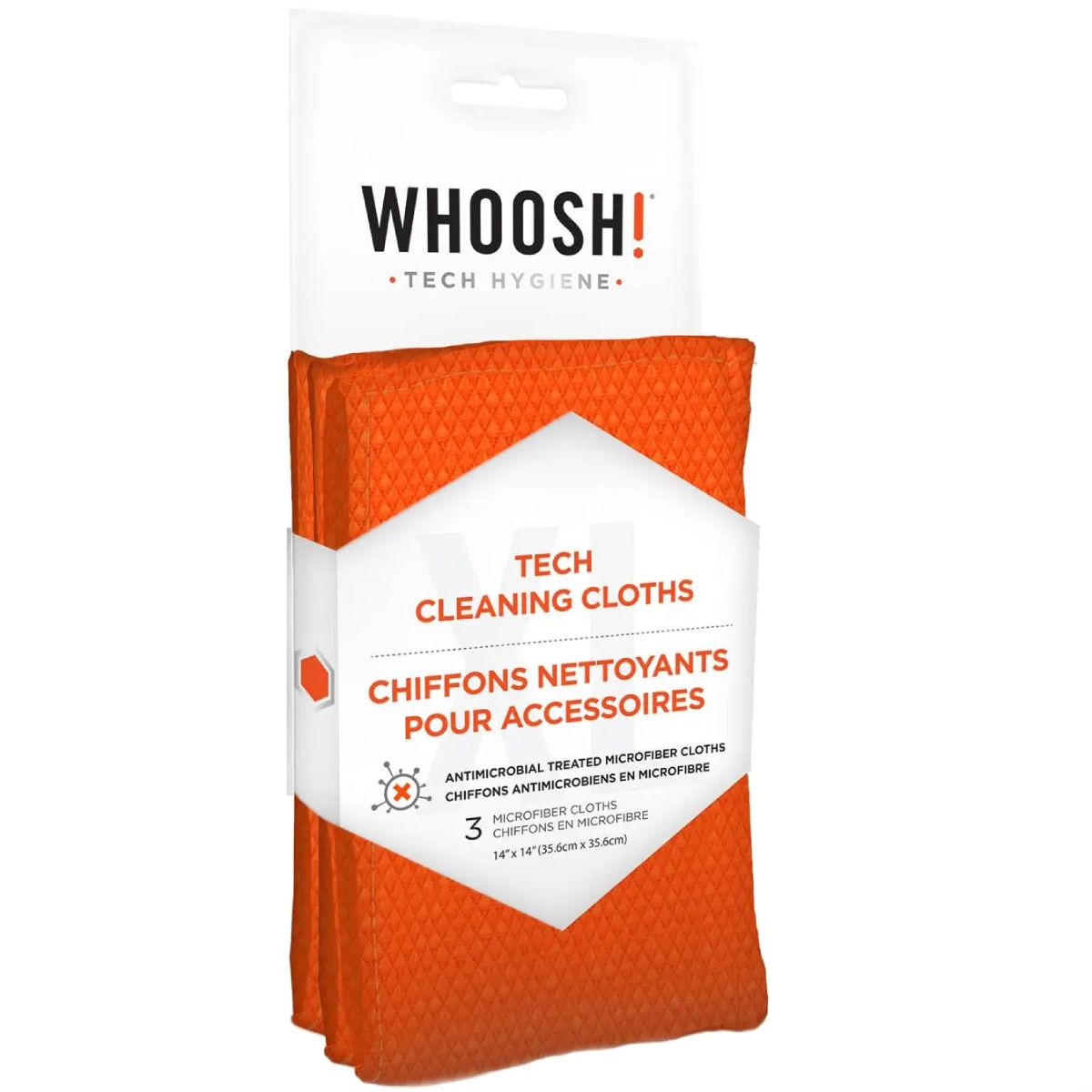 Набір для чищення Whoosh! 3 PACK CLOTHS Ганчірки з мікрофібри 3шт (35,6 х 35,6 см) (1FGCL3COM) на малюнкі №1
