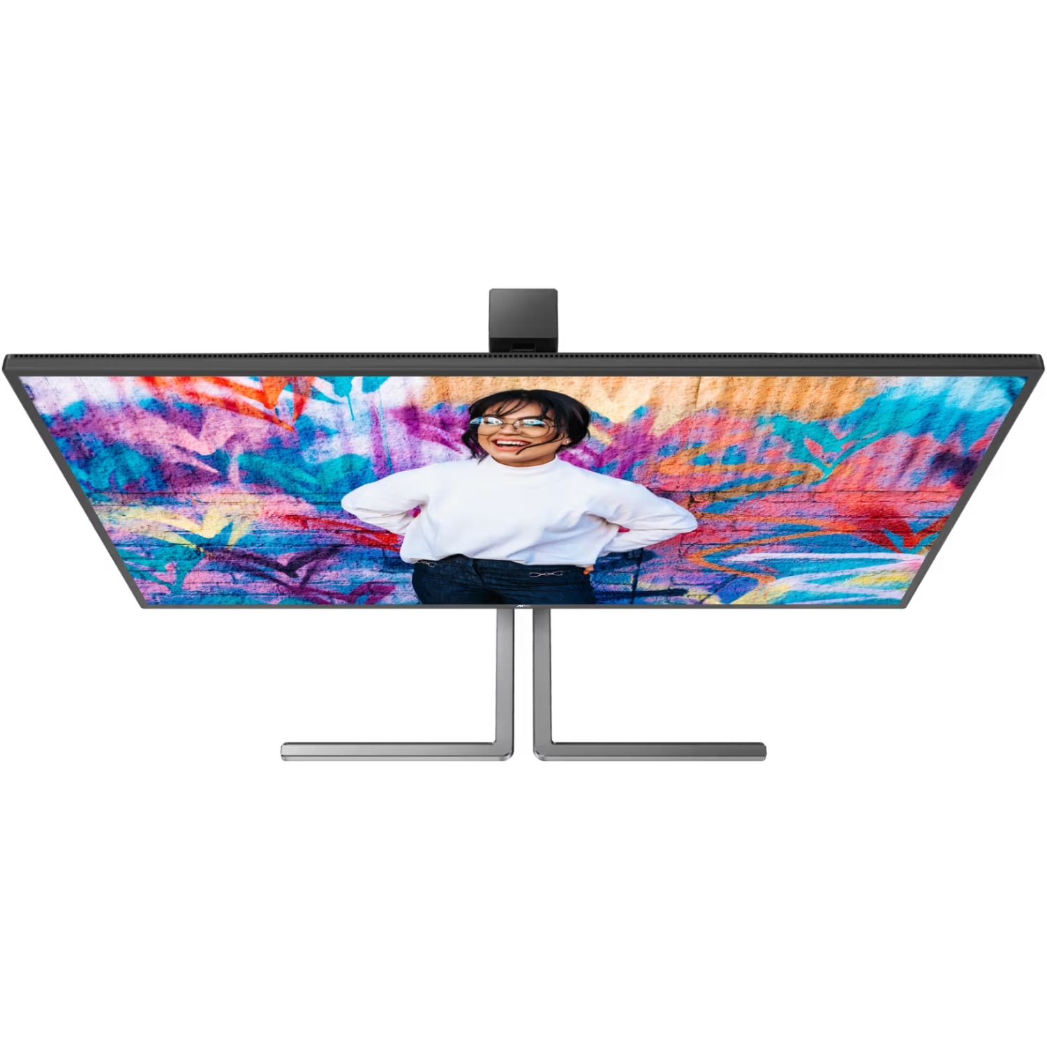 TFT 27 AOC U27U3CV, Nano IPS, 2хHDMI, DP, USB-C, USB-hub, HAS, Pivot, кол, чорно-срібл (U27U3CV) чорний з сірим на малюнкі №8