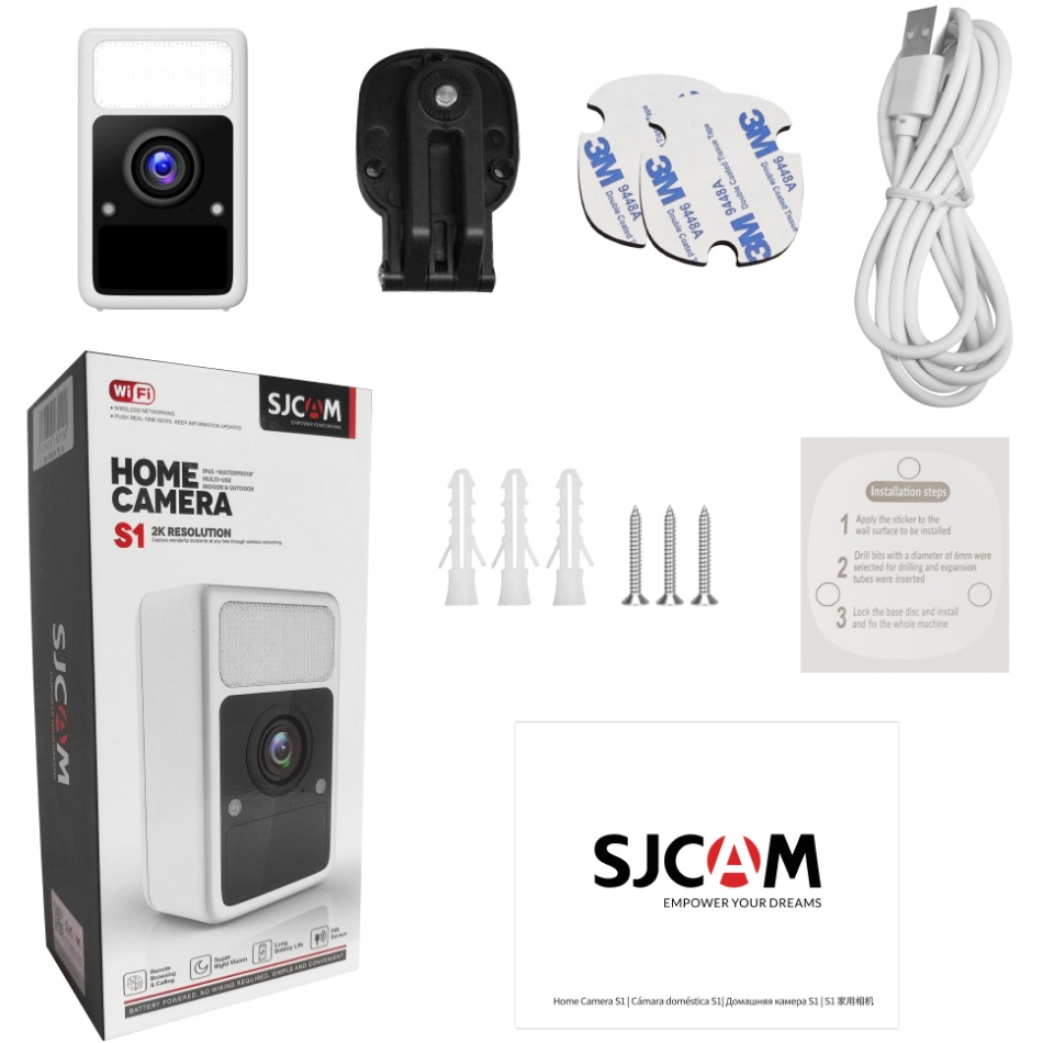 IP відеокамера SJCAM S1, JPG, 4M, 2.4GHz, LED + infrared, MP4 (S1 home camera) на малюнкі №5