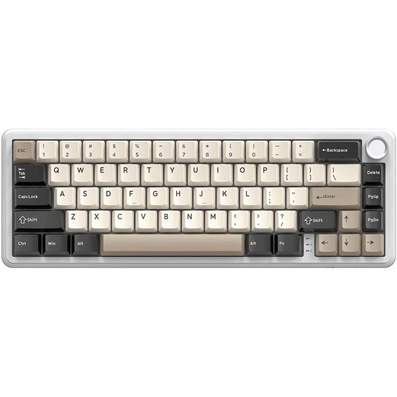 Клавіатура ігрова механічна Attack Shark X66 66кл. RGB, Wireless, Cheese White (X66CW_AS) Білий на малюнкі №1