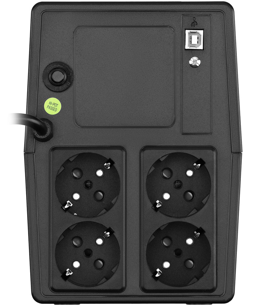ДБЖ FSP iFP-1000, 1000ВА/600Вт, Lin-Int, LCD (дисплей), Schuko*4, USB, Black (PPF6001306) на малюнкі №3