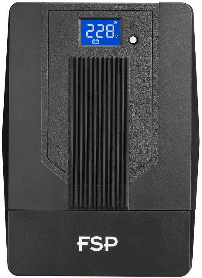 ДБЖ FSP iFP-1000, 1000ВА/600Вт, Lin-Int, LCD (дисплей), Schuko*4, USB, Black (PPF6001306) на малюнкі №1