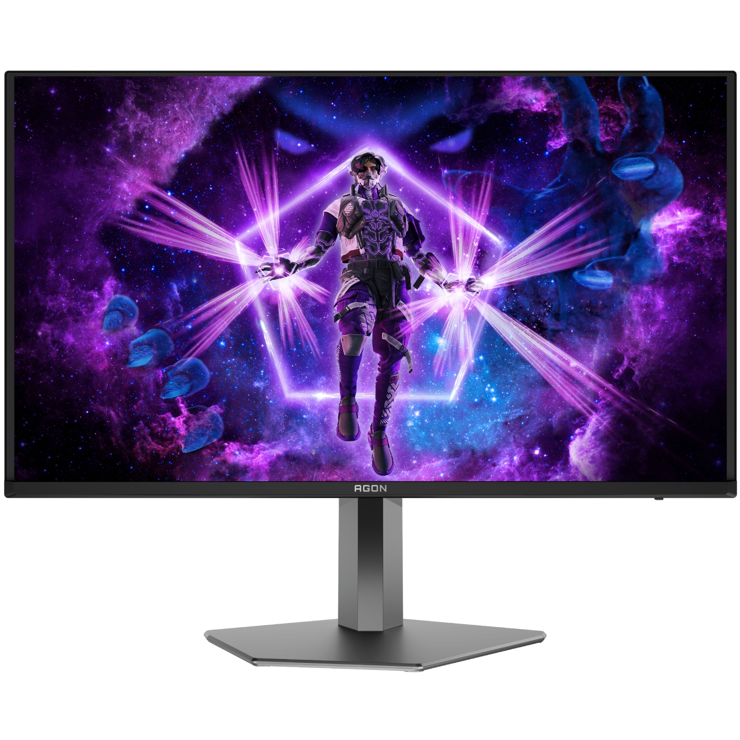 TFT 31.5 AOC AG326UD, QD-OLED, UHD 4K, 165hz, 0,03мс, HDMIx2, DP, USB-hub, HAS, Pivot,колю,чорний (AG326UD) Темно-Сірий на малюнкі №1