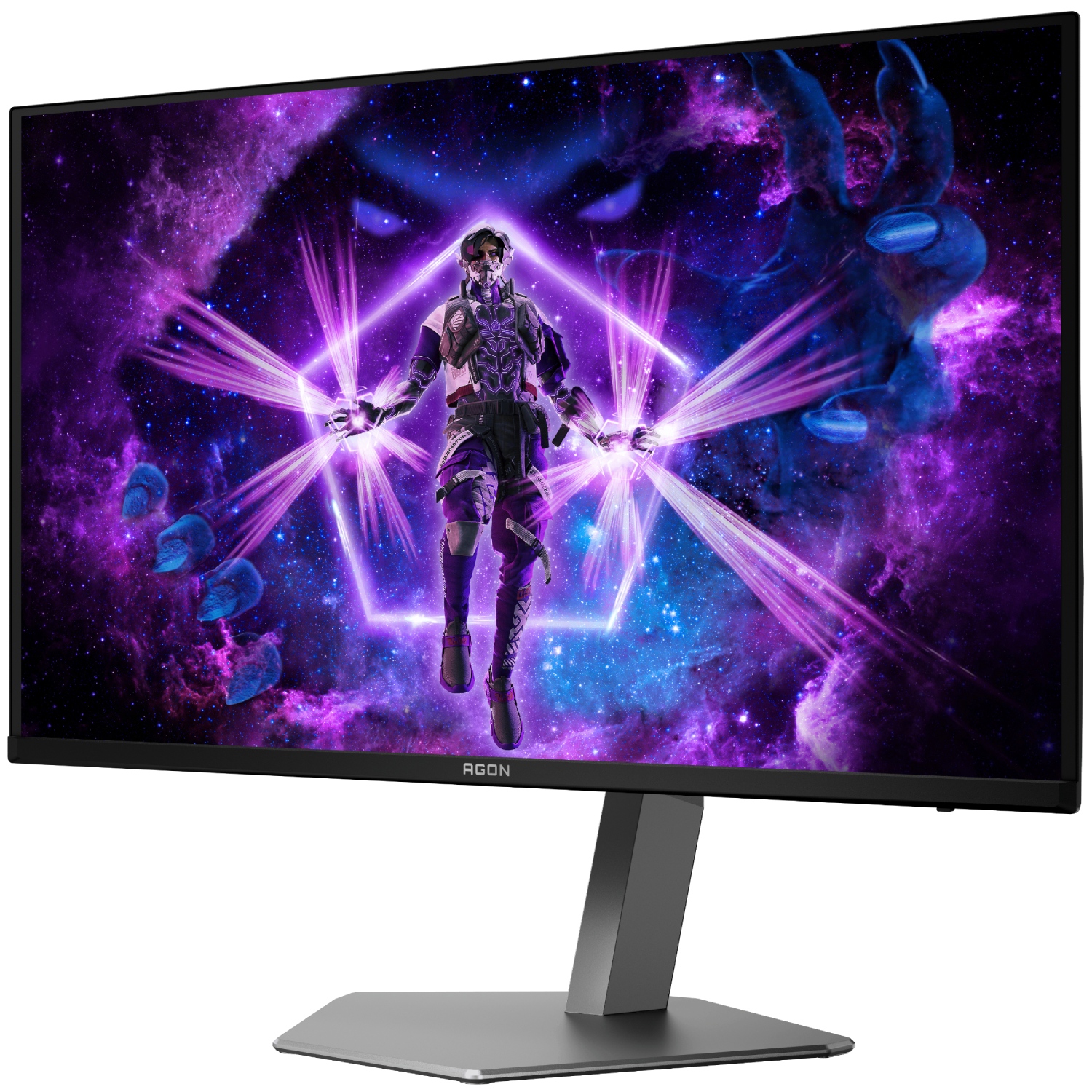 TFT 31.5 AOC AG326UD, QD-OLED, UHD 4K, 165hz, 0,03мс, HDMIx2, DP, USB-hub, HAS, Pivot,колю,чорний (AG326UD) Темно-Сірий на малюнкі №3