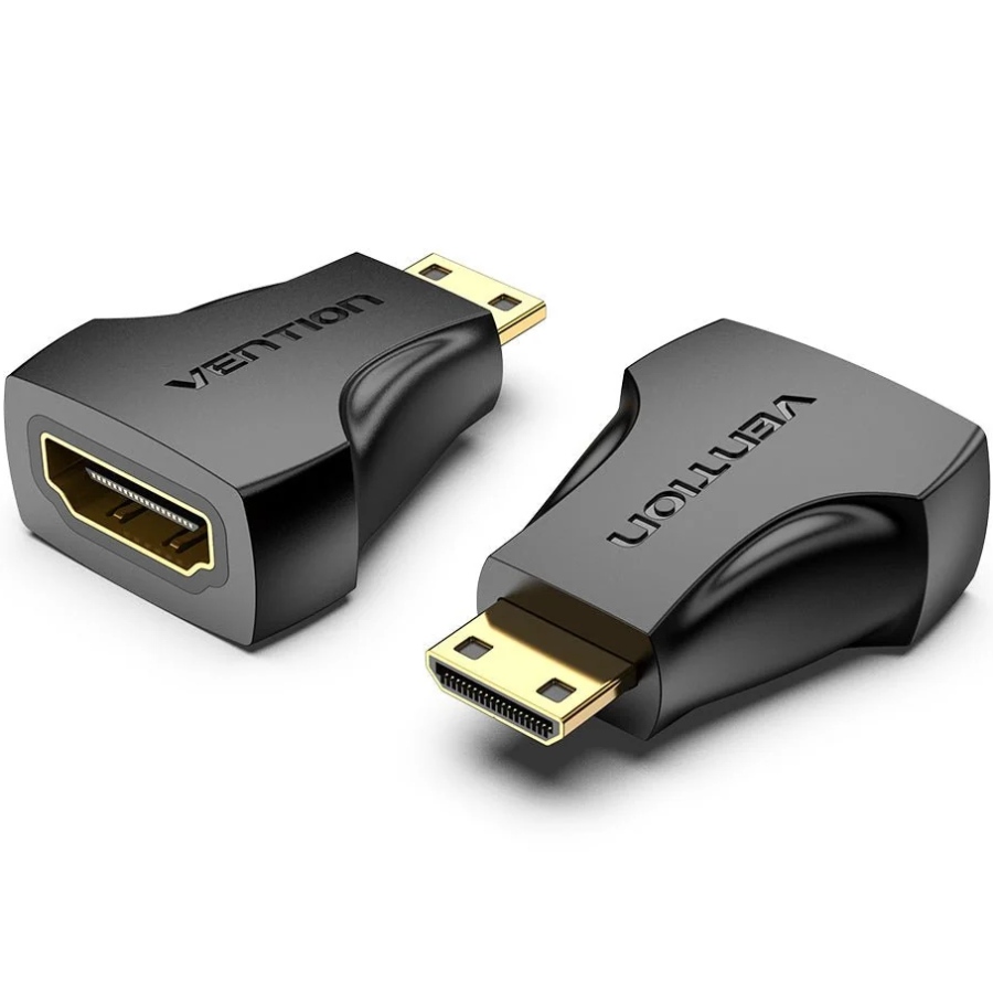 Перехідник HDMI F - mini HDMI M, 4K 60Гц, чорний, Vention (AISB0) на малюнкі №1