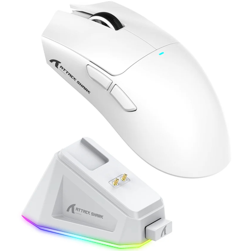 Мишка Attack Shark X11, Wireless/Bluetooth, 22000dpi. (PAW3311), 6кн, White (X11W_AS) Білий на малюнкі №3