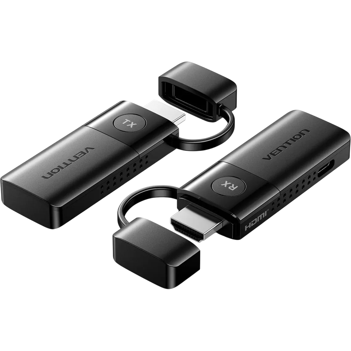 Комплект бездротовий HDMI передавач + приймач, 1080P60Гц, 5GHz, до 50м Vention (ADKB0) Чорний на малюнкі №1