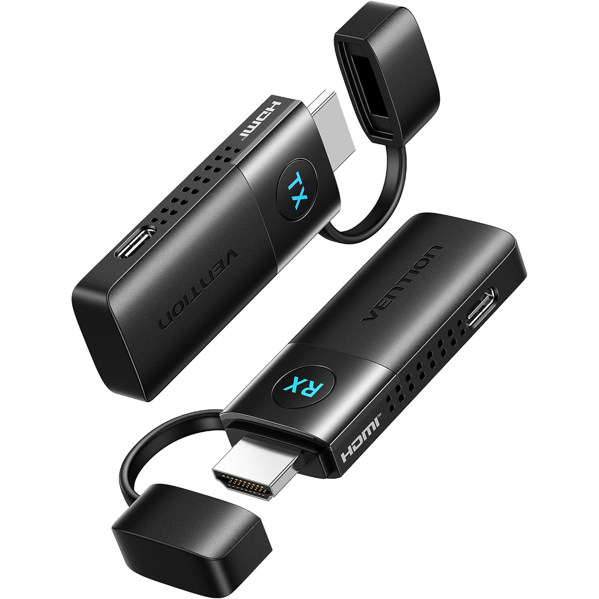 Комплект бездротовий HDMI передавач + приймач, 1080P60Гц, 5GHz, до 50м Vention (ADKB0) Чорний на малюнкі №2