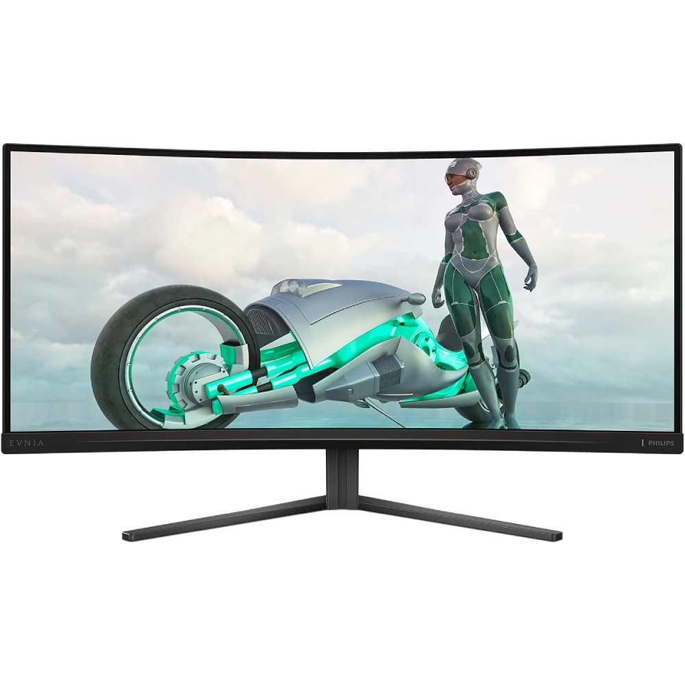 TFT 34 Philips 34M2C3500L, VA, вигнутий, WQHD, 180Hz, 0,5 ms, 2xHDMI, DP (34M2C3500L/00) Сірий на малюнкі №1