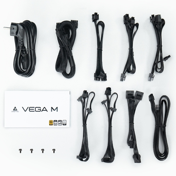 БЖ 850W Chieftec VEGA M ATX 3.1 135mm, 80+ Gold, Fully modular, Retail (PPG-850-C) на малюнкі №8