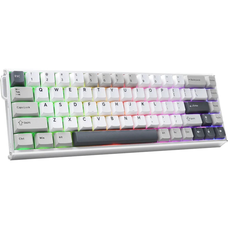 Клавіатура ігрова магнітна Attack Shark X68 Max HE 68кл. RGB, USB-C, Starlight White (X68MAXSW_AS) Білий на малюнкі №1