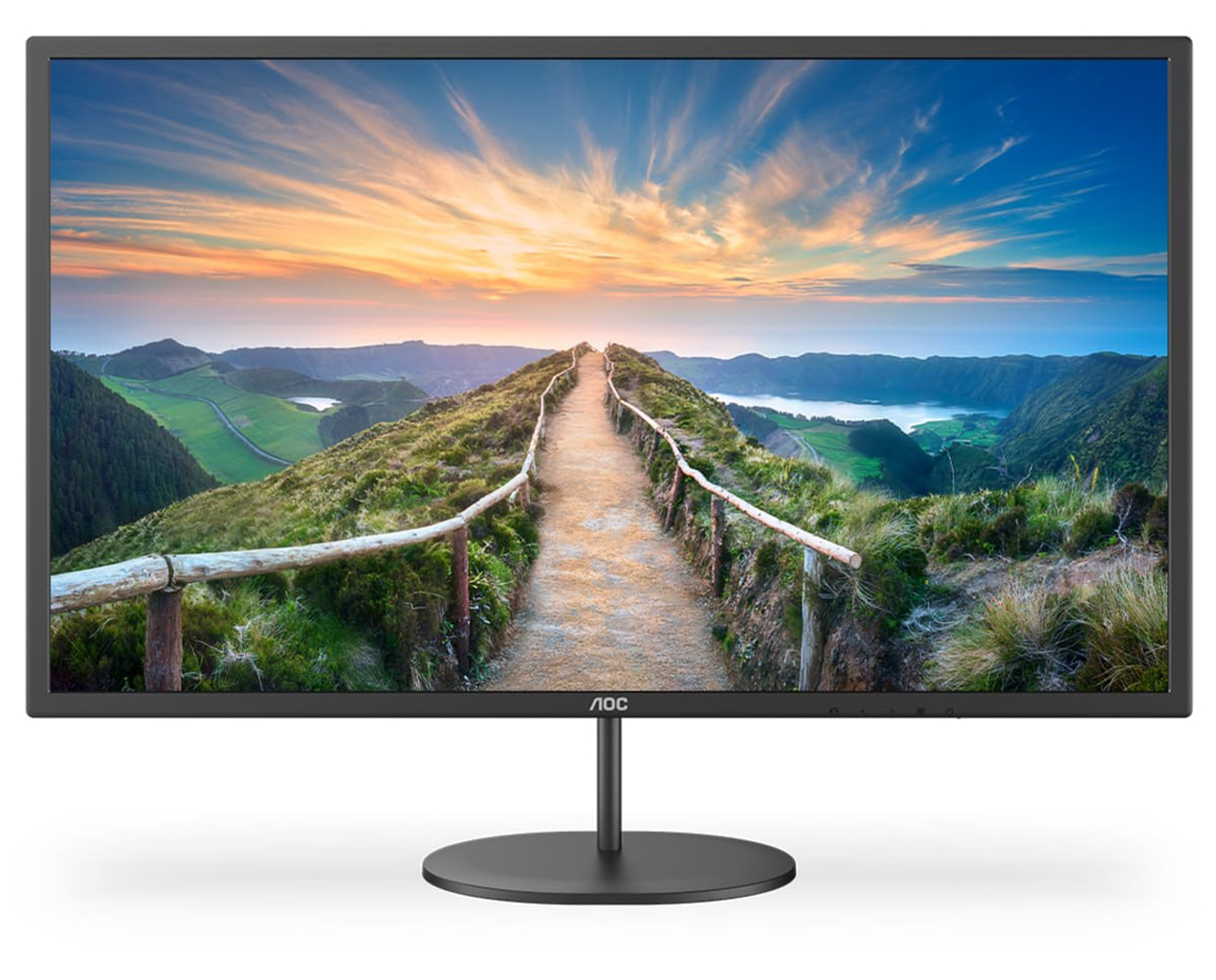 TFT 31.5 AOC Q32V4, IPS, QHD, DP, HDMI, колонки (Q32V4) Чорний на малюнкі №1