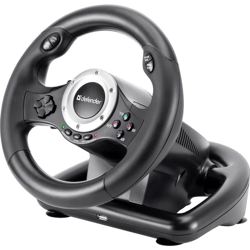 Ігрове кермо Defender Turbo Pro for PC/PS3/PS4/Xbox, 10кн, USB (64291) на малюнкі №2