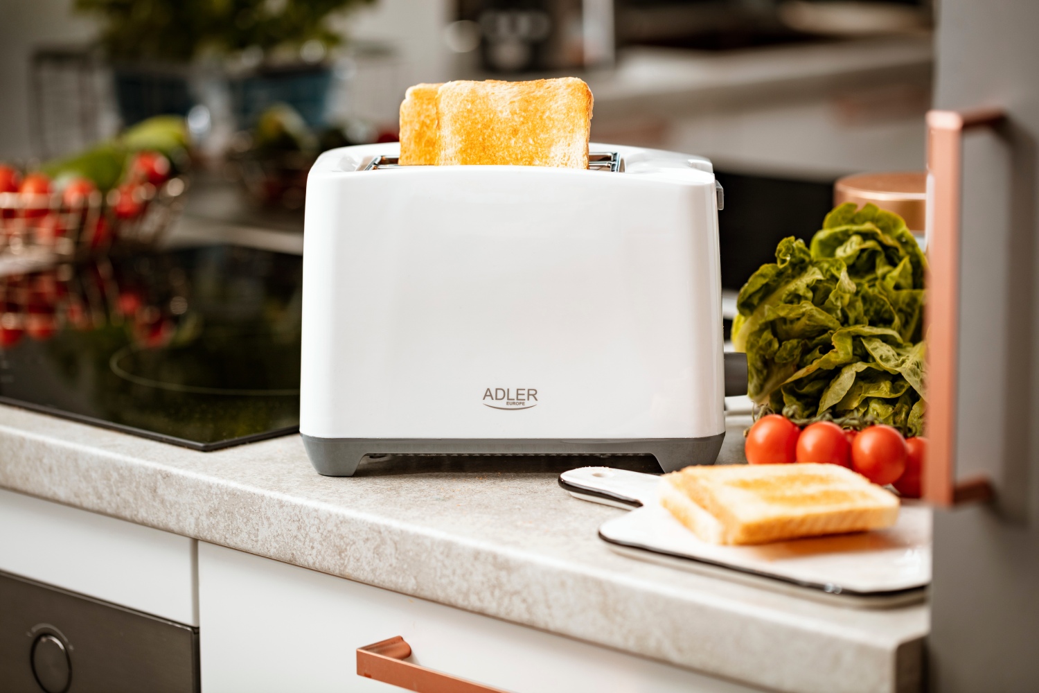 Тостер Adler AD 3216 white 1000Вт/2 відділення/7 режимів підсмажування/розморожування/підігрів булок (AD3216) Білий на малюнкі №8