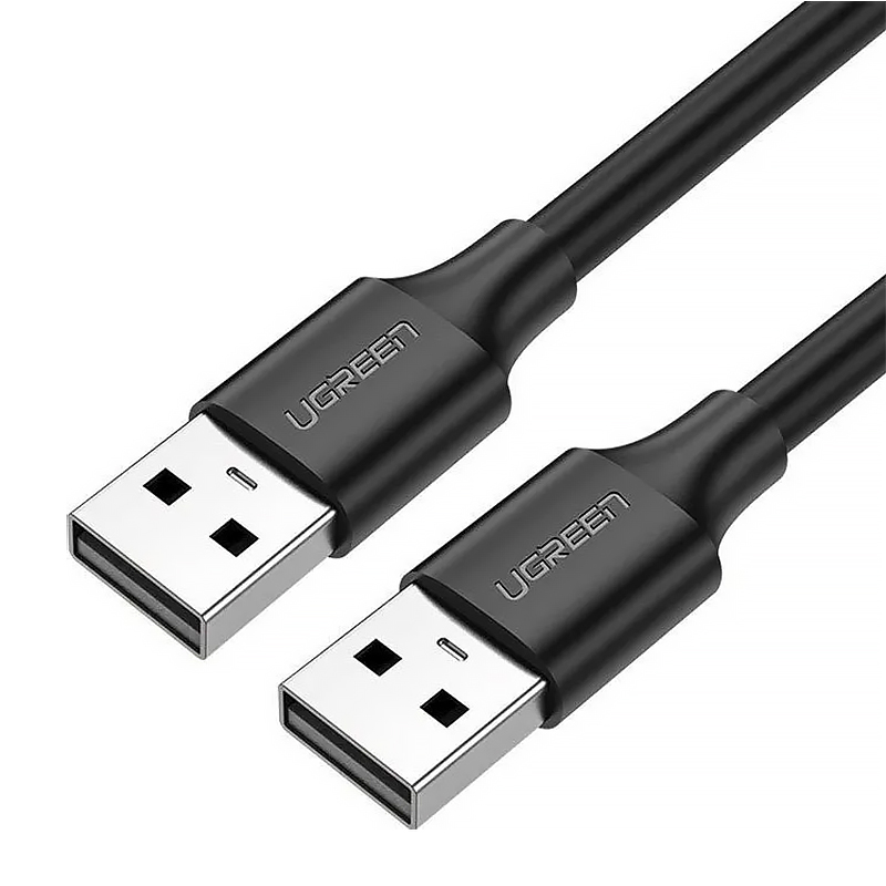 Кабель USB 2.0 AM-AM, 0,5 м, Чорний, US102 UGREEN (10308) Чорний на малюнкі №1