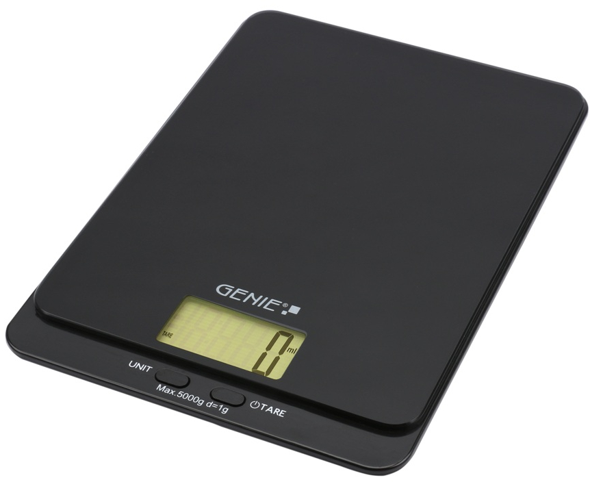 Ваги кухонні Genie DLS 5, РК-дисплей, до 5000 г (11836) Чорний на малюнкі №1