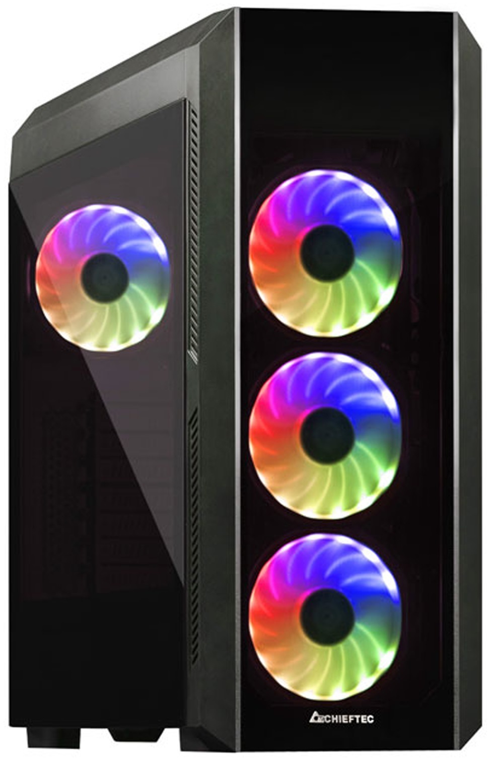 Корпус Chieftec SCORPION III 4x120mm A-RGB, ATX, без БЖ, Black (GL-03B-OP) Чорний на малюнкі №1