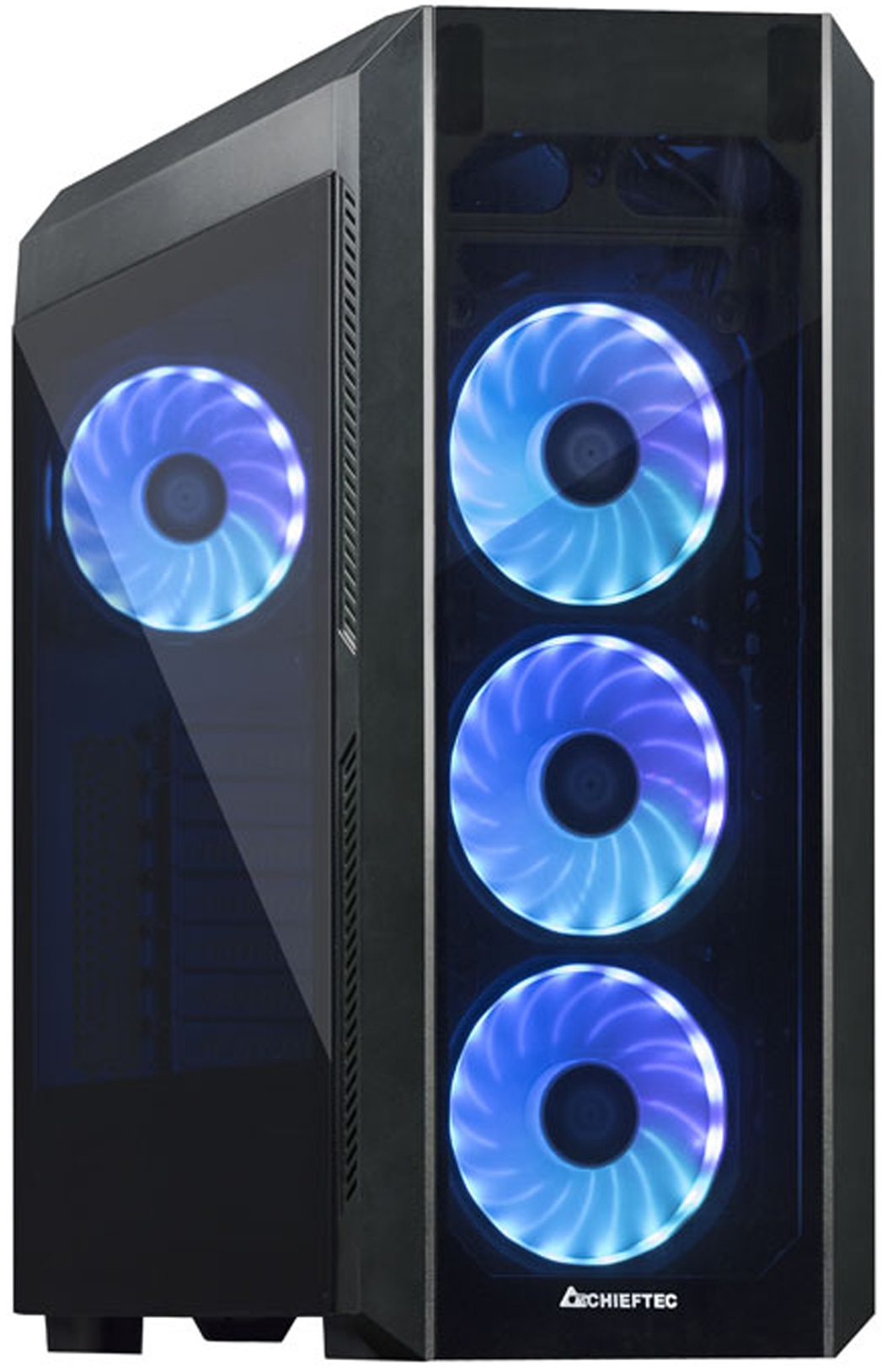 Корпус Chieftec SCORPION III 4x120mm A-RGB, ATX, без БЖ, Black (GL-03B-OP) Чорний на малюнкі №2