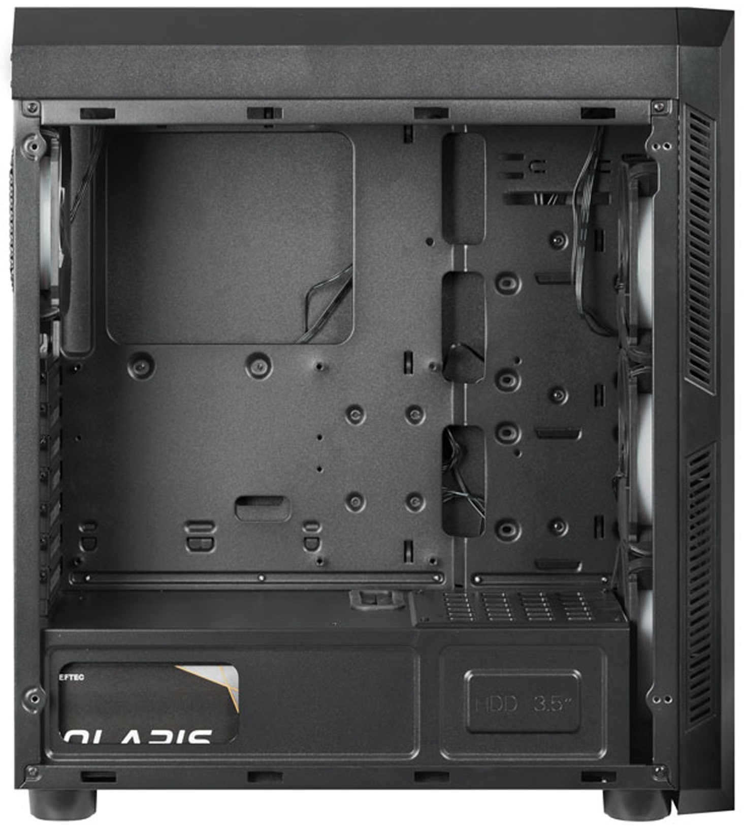 Корпус Chieftec SCORPION III 4x120mm A-RGB, ATX, без БЖ, Black (GL-03B-OP) Чорний на малюнкі №5
