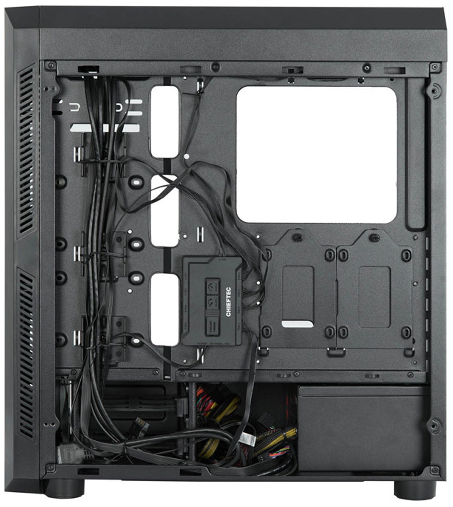Корпус Chieftec SCORPION III 4x120mm A-RGB, ATX, без БЖ, Black (GL-03B-OP) Чорний на малюнкі №6