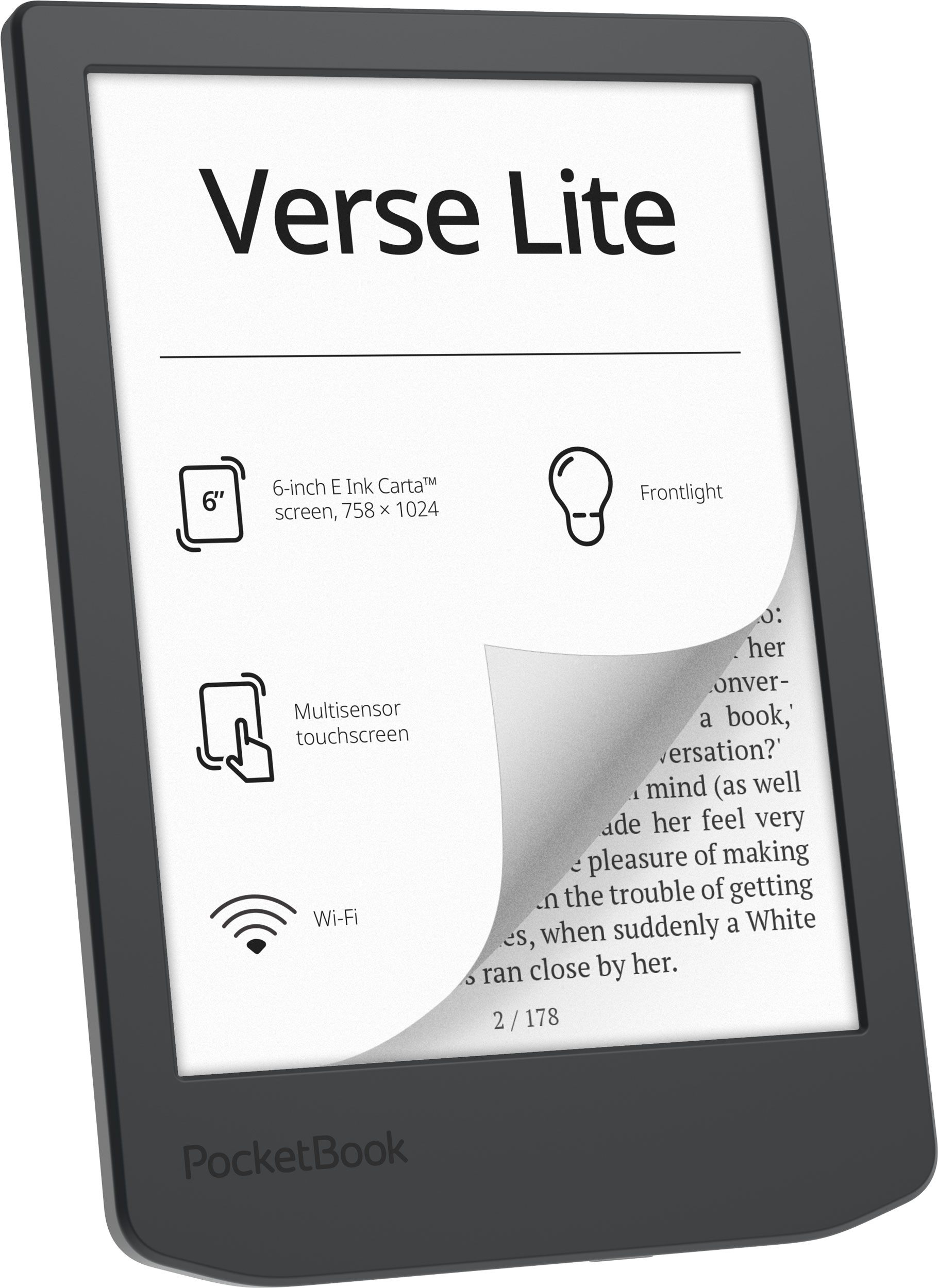 Електронна книжка PocketBook Verse Lite (PB619), Midnight Grey (PB619-T-WW) на малюнкі №2